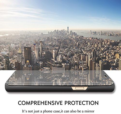 Kompatibilis a Samsung Galaxy Z Fold 4 5G az Esetben Tükör, Bőr Borító Vékony Pénztárca Tiszta S-View Ütésálló Vékony burkolat