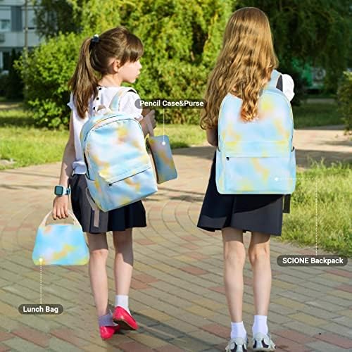 SCIONE Lányok Hátizsák Nyakkendő Festék Iskola Bookbags, Szivárvány Utazási Hátizsák Tini GirlsFashion Táska Outdoorl Laptop