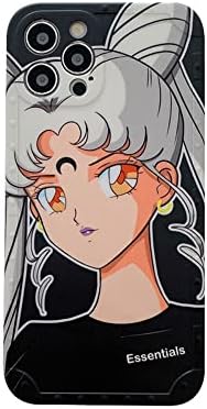 iPhone 13 Pro Max burkolata, Japán Anime Rajzfilm Sailor Moon Esetben Aranyos Aranyos Lány Védő Szilikon Védő, Puha Telefon