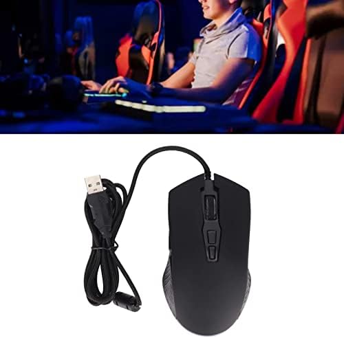 Vezetékes Gaming Egér, 7 Gombokat 1000-6400 DPI Vezetékes Gaming Egerek Légzés RGB Háttérvilágítású Vezetékes USB Egér PC