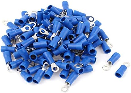 ÚJ LON0167 100 Db 3.5-4S Szigetelt Vezeték Csatlakozó Gyűrű Hullám Terminál Kék 14-12AWG(100 Stücke 3,5-4S Isolierte Drahtverbinder