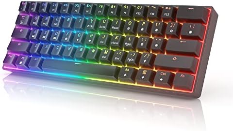 HK JÁTÉK GK61 Mechanikus Gaming-Billentyűzet 60% | 61 RGB Szivárvány LED Háttérvilágítással Programozható Gombok | USB Vezetékes