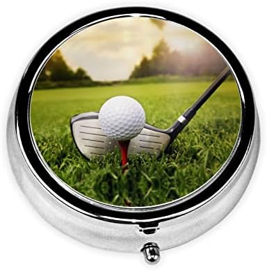Sport A Golf Labda Kerek Mini Tabletta Doboz - Napi Egy Tabletta Adagoló-Vitamin Szervező