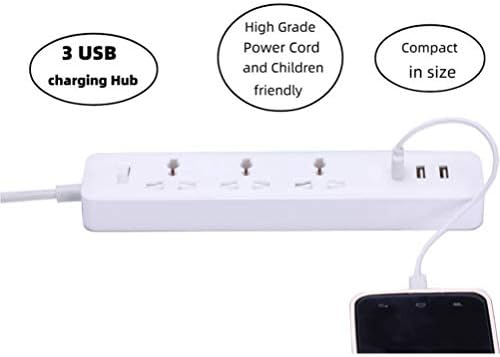 DOITOOL túlfeszültségvédő USB elosztó,3 - Aljzat, 3 USB Töltő Port a Telefon vagy táblagép USB Aljzathoz Extender Otthon