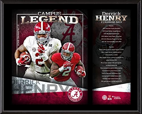 Derrick Henry Alabama Crimson Tide 12 x 15 Legenda, Szublimált Játékos Emléktábla - College Játékos Plakkok, valamint Kollázsok