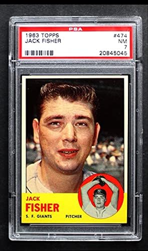 1963 Topps 474 Jack Fisher-t a San Francisco Giants (Baseball Kártya) PSA a PSA 7.00 Óriások