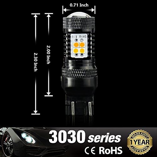 JDM ASTAR Rendkívül Fényes 3030 Lapkakészletek Fehér/Sárga 7443 7444 Hullámvasútja LED Izzók Projektor lámpa Lámpák