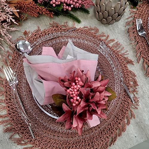 Maison Charlô | Készlet 4 Liliom Virág Szalvéta Gyűrű | terített Asztal Étkező Asztal Dekoráció | Húsvét, anyák napja, Tavaszi