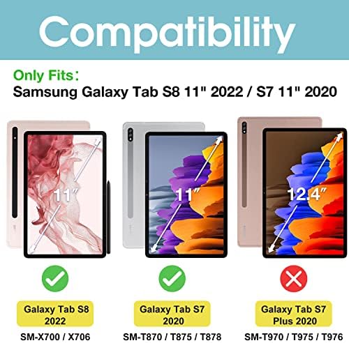 ProCase Galaxy Tab S8 / Lap S7 11 inch Billentyűzet Esetben a Csomag Adatvédelmi Képernyő Védő 11 Hüvelykes Galaxy Tab S8