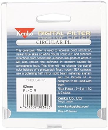 Kenko 62mm CPL Cirkuláris Polarizációs Szűrő DSLR TÜKÖRREFLEXES Fényképezőgép 85004168