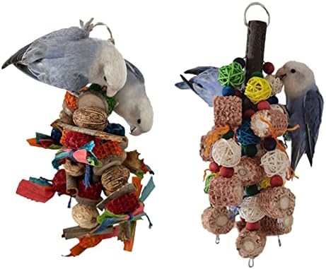 Papagájok Játék Blokk Gyöngyök Dió Rattan Labdát Kukorica Corbs Könnyezés Falatot Játék Kicsi Közepes Madarak Mini Ara Papagáj