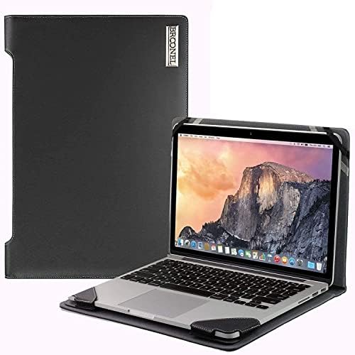 Broonel - Profil Sorozat - Fekete Bőr Laptop táska Kompatibilis HP ProBook 455 G9 15.6 FHD Laptop