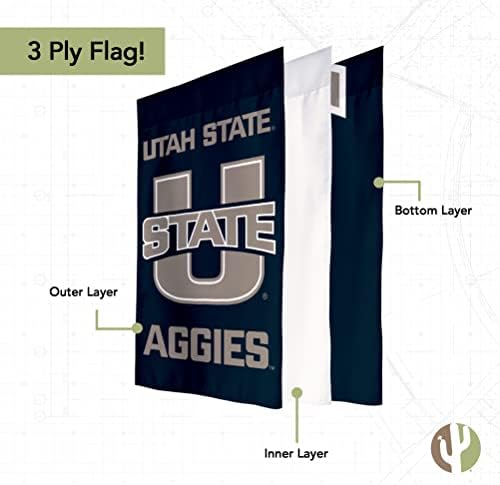 Utah-i Állami Egyetem Kert Zászló USU Aggies Banner Poliészter (Design)
