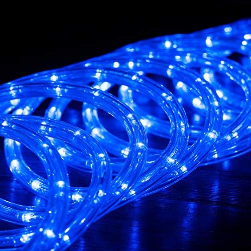 WYZworks 10ft 1/2 Vastag Kék LED-es Kötél, Lámpák, Csatlakoztatható Kültéri Tartós, Vízálló Akcentussal Külső Világítás,