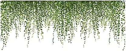 CHANMOL Zöld Növény Otthon Dekor, Fali Matricák 2 Lap Meghámozzuk, majd Bottal Levelek Művészi Falfestmények PVC Matrica