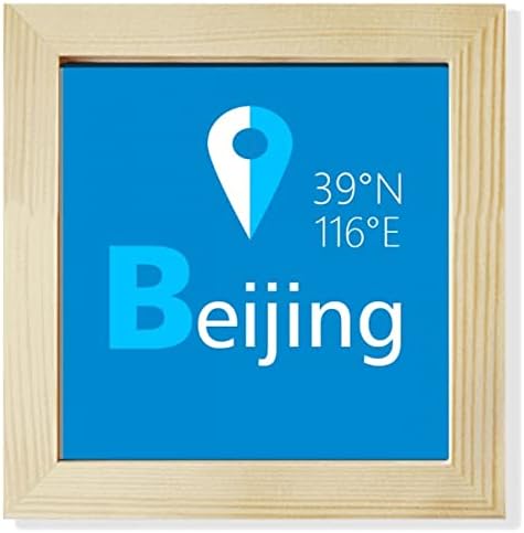 Pekingi Földrajzi Koordináták Utazási Tér Képkeret, Fali Asztali Kijelző