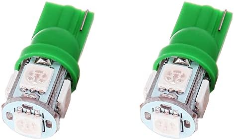 cciyu 194 Rendkívül Fényes LED-es Izzó T10 5-5050-SMD Fény Lámpa Rendszámtábla Lámpa Lámpa Ék T10 168 2825 W5W Zöld Csomag