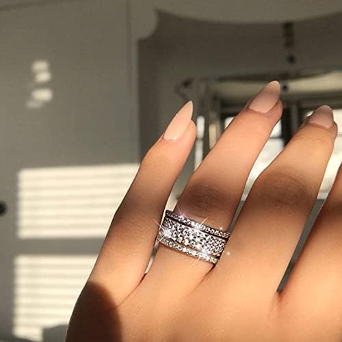 Ígéret Gyűrű Női Kerék Gyémánt Gyűrű Elegáns Strasszos jegygyűrű Ékszer, Női Divat, Cirkon, Eljegyzési Gyűrűk, jegygyűrűk