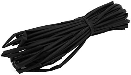 X-mosás ragályos Hő Zsugorodó Cső Wire Wrap Kábel Ujja 20 Méter Hosszú, 6 mm, Belső Átm Fekete(Manga del kábelt, de envoltura