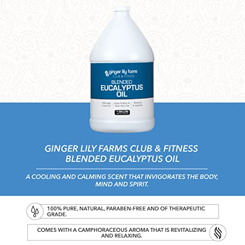 Ginger Lily Gazdaságok Club & Fitness Kevert Eukaliptusz Olaj, Gőz Szoba, - Ig Vegán erőszak-Mentes, 1 Gallon (128 fl.