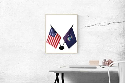 Amerika & légierő Szárnyak Iker Íróasztal Zászló, Asztali Zászló, 8 x 5 Cm MINKET & légierő Szárnyak Katonai Iroda Zászlók