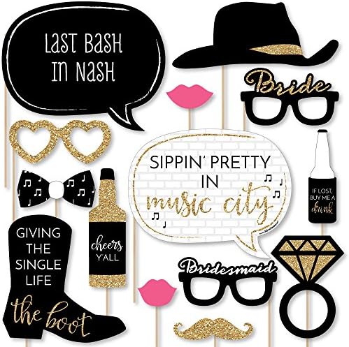 Nash Bash - Nashville Lánybúcsú Fotó Kellékek Kit - 20-Ig