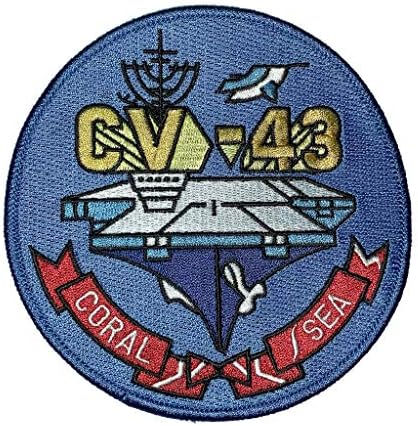 USS Korall-Tenger CV-43 Patch – tépőzáras, 4.5