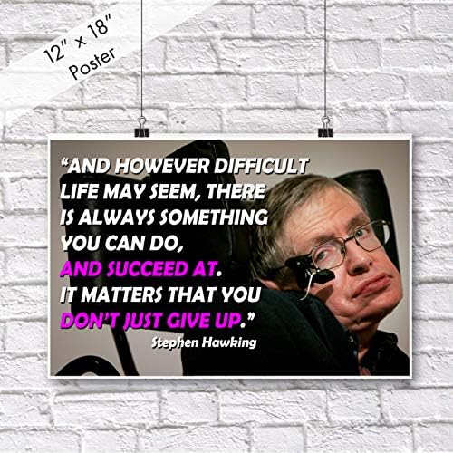 Stephen Hawking Poszter Idézetek Fizika Plakátok Tanteremben Növekedés Gondolkodásmód Matek Tanár Wall Art Inspiráló Gondolkodásmód