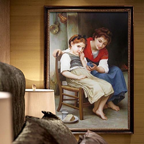 Petite Boudeuse (A Kis Duzzogás) - William Bouguereau, kézzel festett olaj festmény reprodukció,Két nővér Portré képzőművészet,lakberendezés