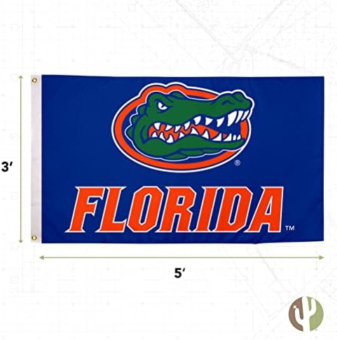 A Floridai egyetem Zászló Kétoldalas UF Aligátorok Bannerek Poliészter Beltéri Kültéri 3x5 (Kétoldalas Zászló 1)