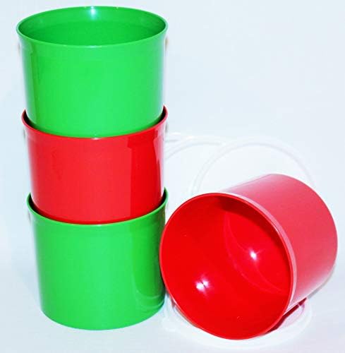 Tupperware Készlet 4 Mini Egymásra Tartályok 2 Csésze / 500 ml-es, Piros, Zöld
