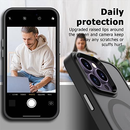 Raysmark Mágneses tok iPhone 14 Pro Max Esetben, [Kompatibilis MagSafe] [Katonai Bizonyíték Védelem] Slim Vékony Áttetsző
