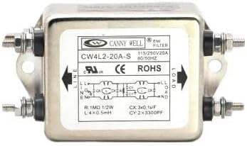 CW4L2-20A-S EMI Hatalom Szűrő egyfázisú Dupla-szakasz Hatalom Szűrő CW4L2-10A-S - (Szín: CW4L2-20A-S)