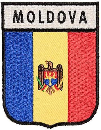 Moldova Zászló Pajzs Javítás Európai Ország Zászló Foltok