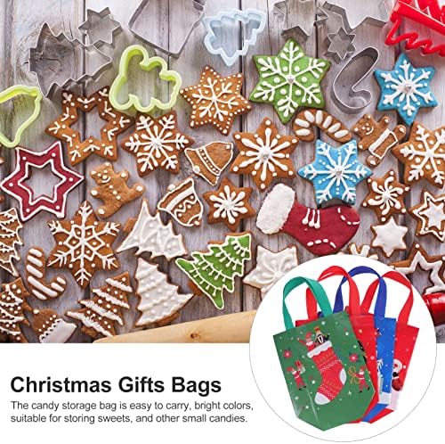 Hemoton Női Táska 12db Karácsony Nem Szőtt Ajándék Táskák Újrafelhasználható Bevásárló szatyor Bevásárló Tote Bags Fél Élvezet