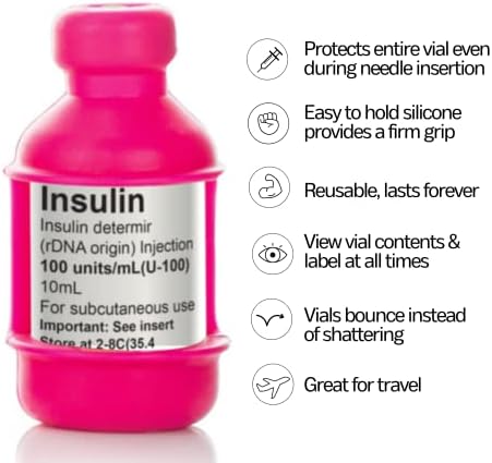 ÜVEG BIZTONSÁGOS Inzulin Üveg Protector Esetben/Hüvely, a Cukorbetegség, Soha nem összetörni Az Inzulin Injekciós üvegébe,