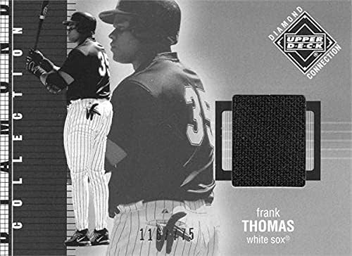 Frank Thomas játékos kopott jersey-i javítás baseball kártya (Chicago White Sox) 2002 Felső szint Gyémánt Kapcsolat 262