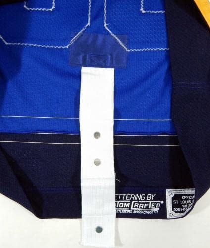 2001-02 St. Louis Blues Steven Halko 36 Játék Kiadott Kék Mez DP12084 - Játék Használt NHL-Mezek