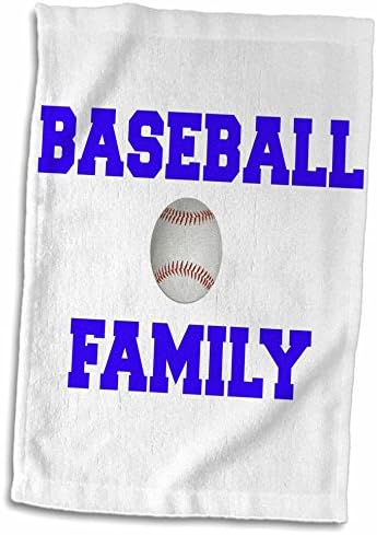 3dRose Baseball család, kék betűkkel egy kép egy baseball - Törölköző (twl-244971-3)