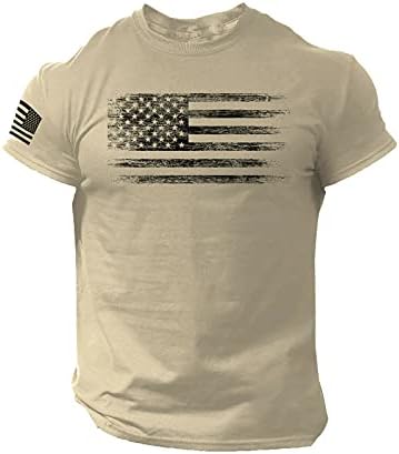 XXBR Hazafias T-shirt Mens, július 4-én az Amerikai Zászló Slim Fit Póló Sleeve Retro, Rövid Ujjú Izom Maximum