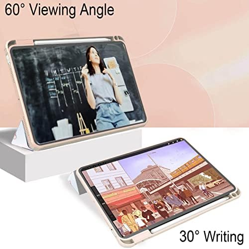 iPad Air 5. Generációs esetben, Feams Vékony, Könnyű Trifold iPad Air 5./4. Generációs 10.9 Hüvelyk 2022/2020 Esetben Rózsaszín