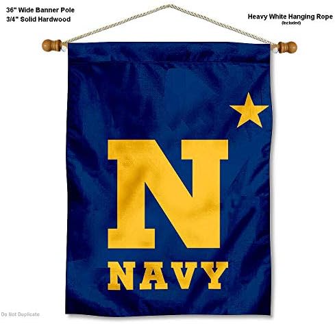 Amerikai Haditengerészet N Csillagos Kétoldalas Banner, Fa Banner Rúd Készlet