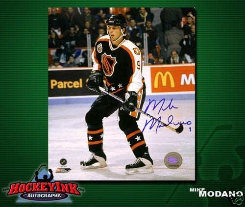 MIKE MODANO Aláírt 1992 NHL All Star 8 X 10-70039 - Dedikált NHL-Fotók