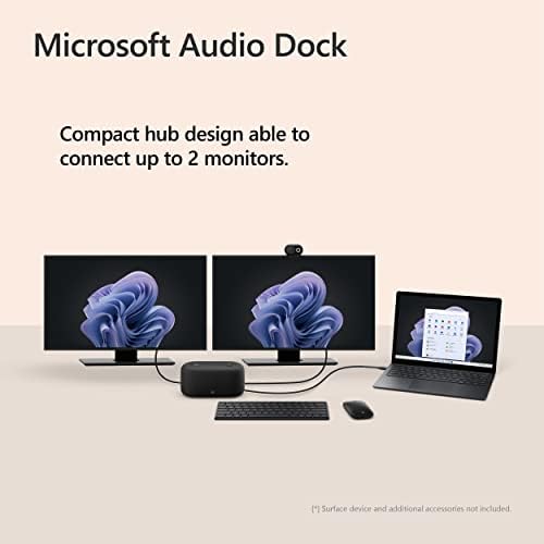 A Microsoft Audio Dock - Csapat Igazolt, USB-C Dock, HDMI 2.0, USB-A vagy USB-C x 2 Port, Át-Át a Töltés, Audio Hangszóró