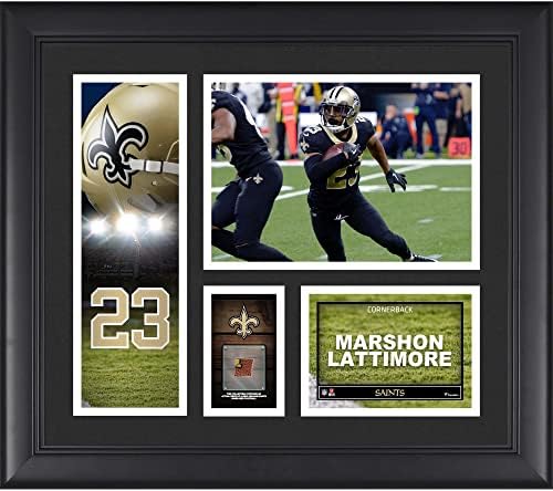 Marshon Lattimore New Orleans Saints Keretes 15 x 17 Játékos Kollázs egy Darab Játék-Labdarúgás NFL - es Játékos Plakkok,