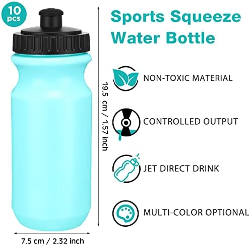 10 Db Műanyag vizes Palackok, 20 oz Neon Tiszta Sport vizes Palackok Újrafelhasználható Ital, Üveg Poharak, Üres DIY Ajándék