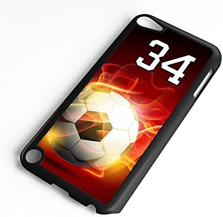 iPod Touch Case 6. Generációs vagy 5. Generációs Futball-Labda 0400 Választani Minden Játékos Jersey-34-es Fekete Műanyag