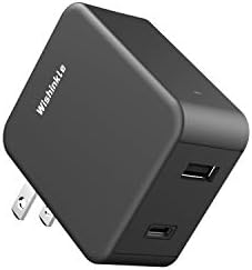 Wishinkle USB Fali Töltő, Dual Port 36W Gyors USB C Töltő, PD/QC3.0 Adaptert, Összecsukható, Hordozható Dugó a Samsung, a