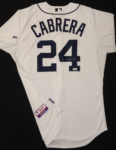 Miguel Cabrera Dedikált Detroit Tigers Otthonában Hiteles Király Bázis Jersey
