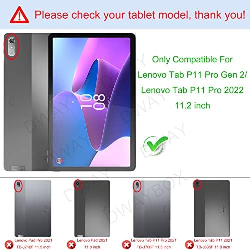 DWAYBOX [2-Pack] Képernyő Védő kompatibilis a Lenovo Lap P11 Pro-Gen 2 2022/a Lenovo Pad Pro 2022 11.2 inch, Átlátszó Anti-Semmiből
